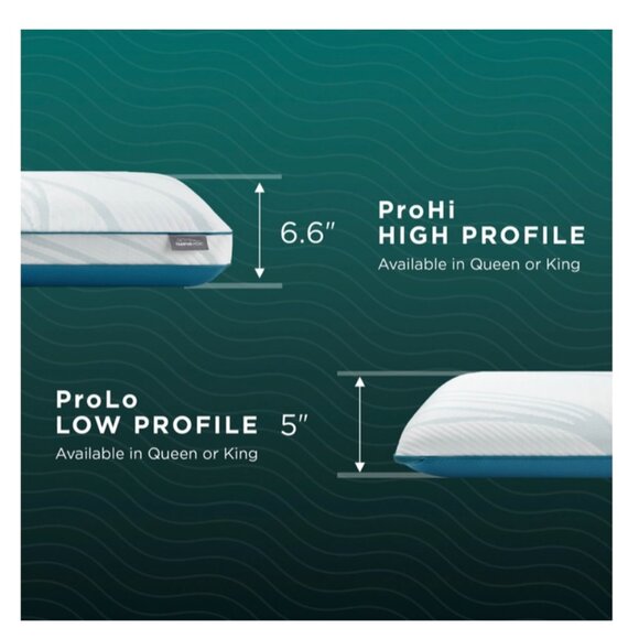 TWO (2) Brand New in Box Tempur Pedic Tempur-Adapt ProLo 2.0 Queen Pillows - Picture 6 of 8